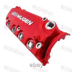 Red MUGEN Racing Rocker Engine Valve Cover For Honda Civic D16Y8 D16Y7 VTEC SOHC