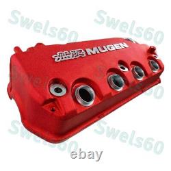 Red MUGEN Racing Rocker Engine Valve Cover For Honda Civic D16Y8 D16Y7 VTEC SOHC