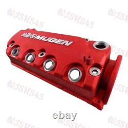 Red MUGEN Racing Rocker Engine Valve Cover with Oil Cap For Honda Civic VTEC SOHC