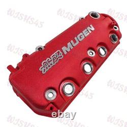 Red MUGEN Racing Rocker Engine Valve Cover with Oil Cap For Honda Civic VTEC SOHC