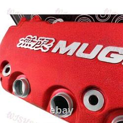 Red MUGEN Racing Rocker Engine Valve Cover with Oil Cap For Honda Civic VTEC SOHC