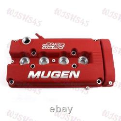 Red MUGEN Style Engine Valve Cover For Honda Civic B16 B17 B18 VTEC B18C DOHC