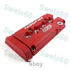 Red MUGEN Style Engine Valve Cover For Honda Civic B16 B17 B18 VTEC B18C DOHC