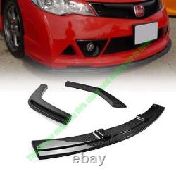 Resin Carbon Fiber Mugen Front Bumper Lip Chin Spoiler For Honda Civic 2006-2011
