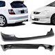 Sasa 2x Combo For 02-05 Honda Civic Si Ep3 3dr Pu Aw Front +tr Rear Bumper Lip