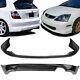 Sasa 2x Combo For 02-05 Honda Civic Si Ep3 3dr Tr Front +tr Rear Pu Bumper Lip