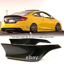 SASA Fit for 12-13 Honda Civic Si 2dr Coupe PU Rear Bumper Lip Spoiler Aprons