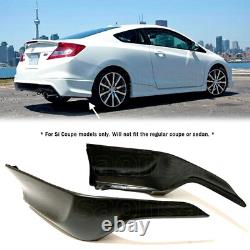 SASA Fit for 12-13 Honda Civic Si 2dr Coupe PU Rear Bumper Lip Spoiler Aprons