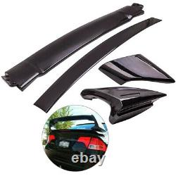 Sedan MU RR Rear Trunk Spoiler Wing For Honda Civic 4Door Matte Black 06-11