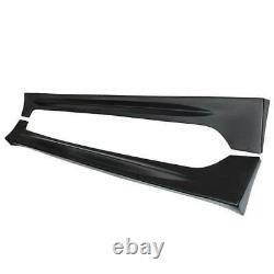 Side Skirt Mugen Style For 2006-2011 Honda Civic Sedan 4-Door Unpainted Black