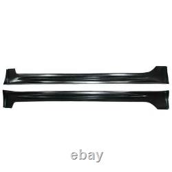 Side Skirt Mugen Style For 2006-2011 Honda Civic Sedan 4-Door Unpainted Black