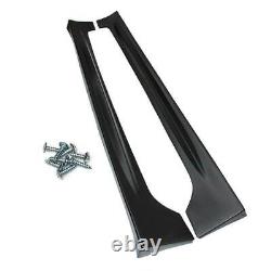 Side Skirt Mugen Style For 2006-2011 Honda Civic Sedan 4-Door Unpainted Black