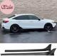 Side Skirts Fits 2022-2025 Honda Civic 11th Gen Sedan, Mugen Style Unpainted Bla