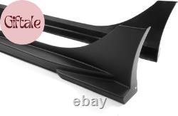 Side Skirts Fits 2022-2025 Honda Civic 11Th Gen Sedan, Mugen Style Unpainted Bla