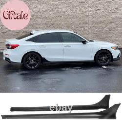 Side Skirts Fits 2022-2025 Honda Civic 11Th Gen Sedan, Mugen Style Unpainted Bla