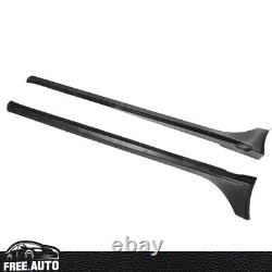 Side Skirts Fits 22-25 Honda Civic 4D 5D Mugen Style 2PCS Rocker PP Gloss Black