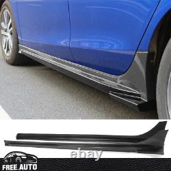 Side Skirts Fits 22-25 Honda Civic Sedan Hatchback Mugen Carbon Fiber Print PP