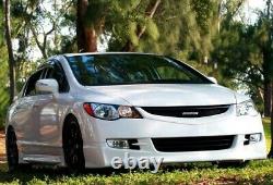 Side Skirts For Honda Civic 4D Sedan 8th Gen 2006-2012 Mugen Style Body Kit New