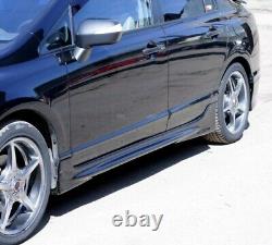 Side Skirts For Honda Civic 4D Sedan 8th Gen 2006-2012 Mugen Style Body Kit New