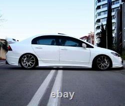 Side Skirts For Honda Civic 4D Sedan 8th Gen 2006-2012 Mugen Style Body Kit New