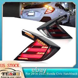 Smoke Tail Lights For Honda Civic Hatchback 2017-2021 Mugen FK7 FK8 Rear Lamps