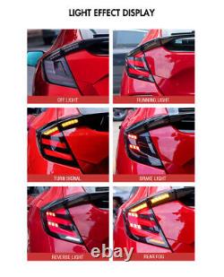 Smoke Tail Lights For Honda Civic Hatchback 2017-2021 Mugen FK7 FK8 Rear Lamps