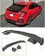 Spoon Style Rear Spoiler Roof Wing Abs Plastic For Civic 5dr Hatchback 17-up Jdm