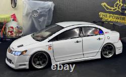 TC122 1/10 Honda Civic FD2 MUGEN Body Shell Working Headlights