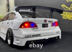 TC122 1/10 Honda Civic FD2 MUGEN Body Shell Working Headlights