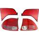 Tail Light Set For 2006-2008 Honda Civic Lh Rh Inner Outer Clear/red Halogen