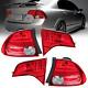 Tail Lights Set For 2006-2008 Honda Civic Lh Rh Inner Outer Clear/red Halogen