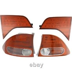 Tail Lights Taillights Taillamps Brakelights Set of 4 Driver & Passenger Side