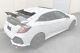Type-r Rear Wing With Mugen Style Roof Spoiler For 16-21 Honda Civic Hatchback