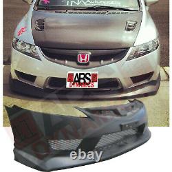 Type R Style Bumper for USDM 2006-2011 Honda Civic Sedan Unpainted + Mugen Lip