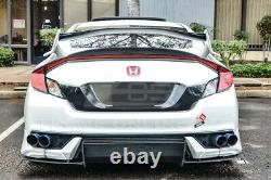 Type-R Style CARBON FIBER Rear Trunk Lip Spoiler For 16-20 Honda Civic Coupe