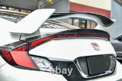 Type-R Style CARBON FIBER Rear Trunk Lip Spoiler For 16-20 Honda Civic Coupe