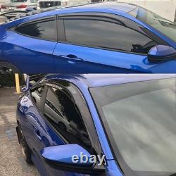 Window Visor Fits 16-20 Honda Civic Coupe Mugen Style Rain Guard 4PCS with Mugen