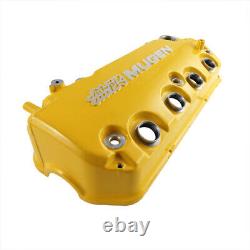 Yellow MUGEN Sty Racing Engine Valve Cover For Honda Civic D16Y8 D16Y7 VTEC SOHC